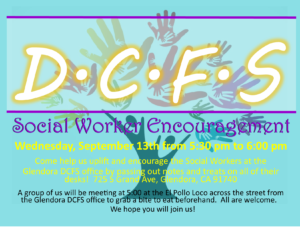 DCFS Social Worker Encouragement @ Glendora Department of Children and Family Services | Glendora | California | United States