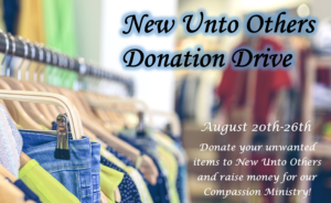 New Unto Others Donation Drive